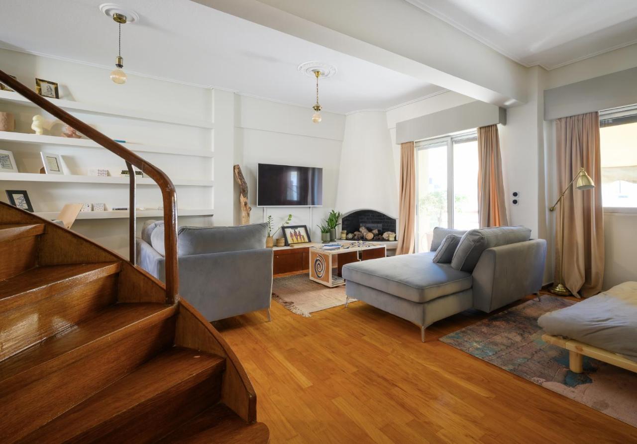 Relaxed Art Deco Maisonette Pagrati Афины Экстерьер фото